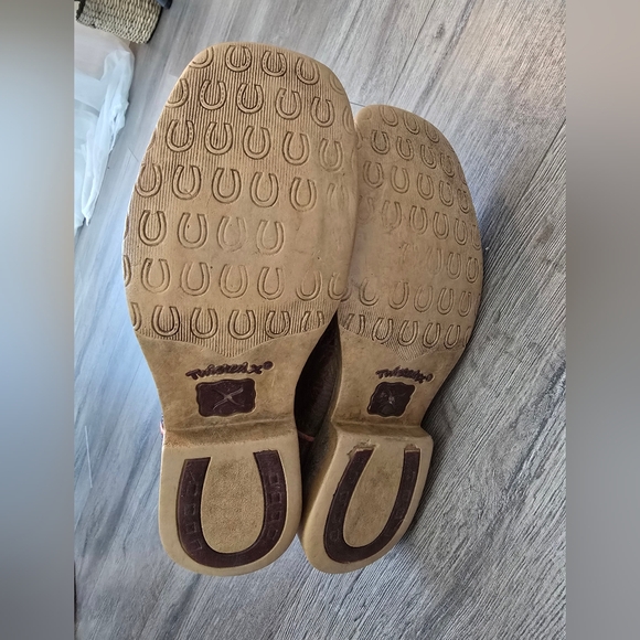 Twisted X Kids Cognac Bullhide & Neon Blue Hooey Western Cowboy Boots Kids 4 - Picture 11 of 12